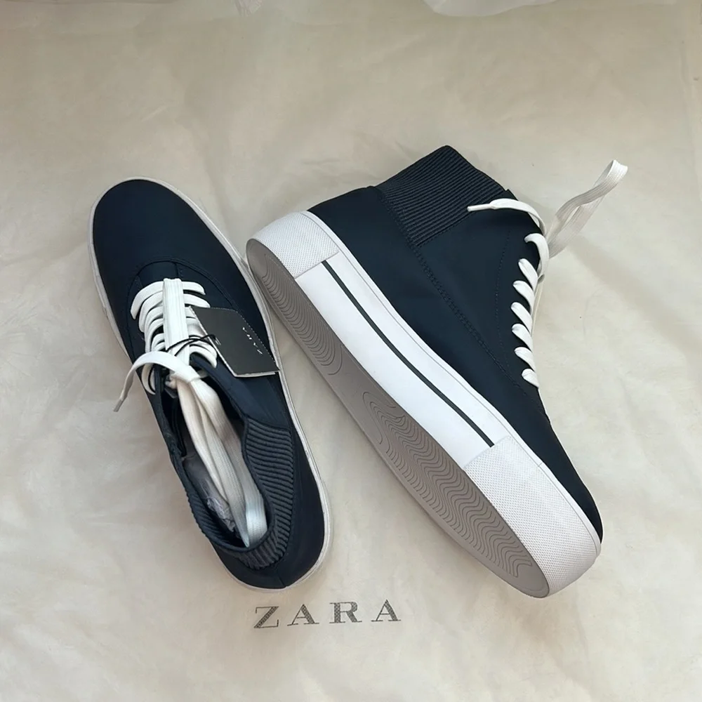 ZARA CHUNKY PLATFORM HIGH TOP SNEAKERS - Picture 9 of 13